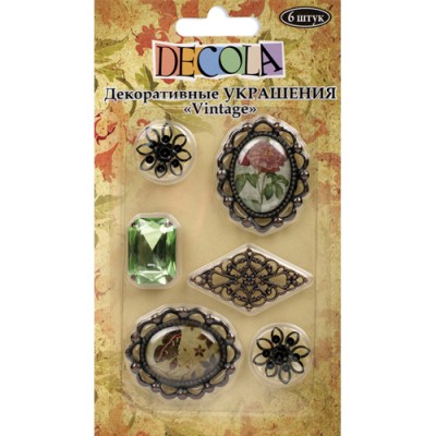 Украшения декоративные Decola "Vintage", 6 шт
