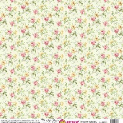 Бумага для скрапбукинга 30*30 см арт. 34562 180 г./м.кв.