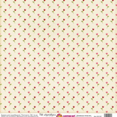 Бумага для скрапбукинга 30*30 см арт. 35132 180 г./м.кв.