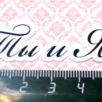 Вырубки для скрапбукинга "Ты и Я"  7,5см. Арт. 2007