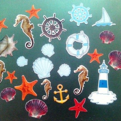 Вырубки для скрапбукинга "Морской набор"  Арт. 2792